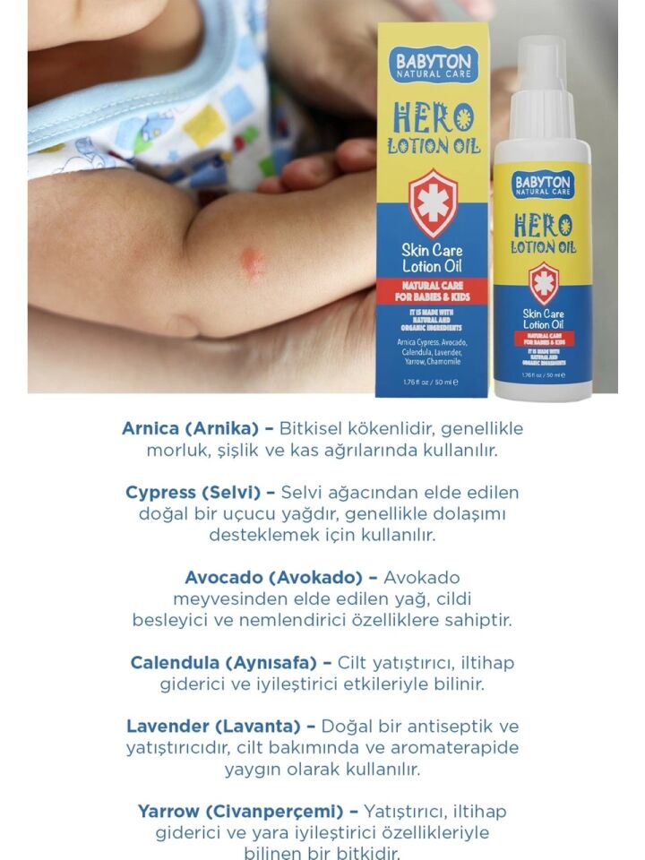 BABYTON  HERO LOSYON YAĞ 50 ML