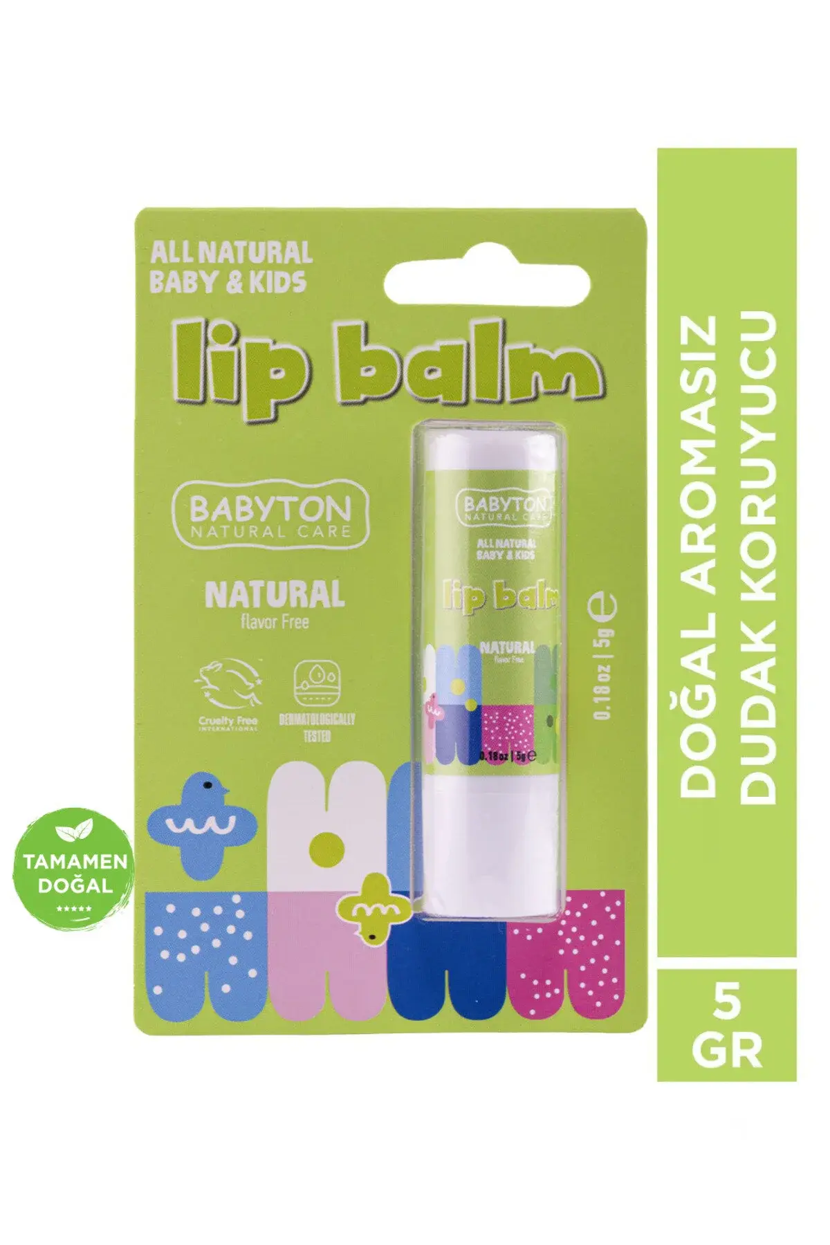 BABYTON DOĞAL AROMASIZ DUDAK KORUYUCU 5 GR