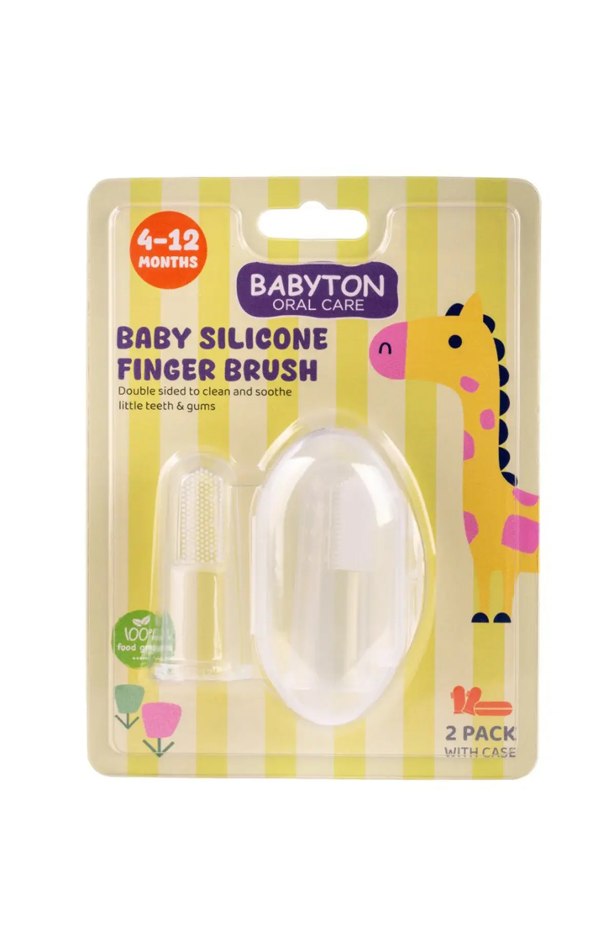 BABYTON İkili Silikon Parmak Fırça