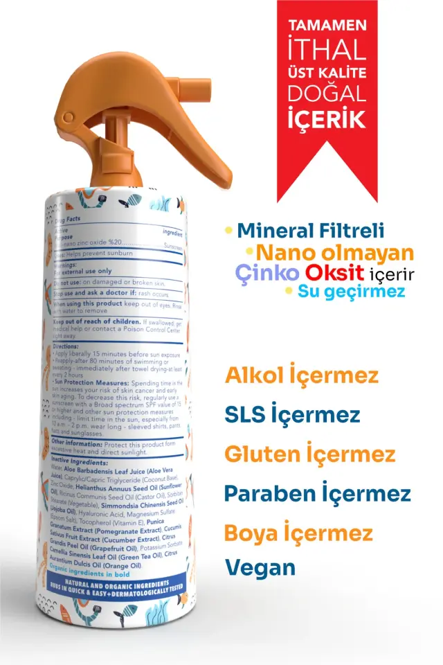 BABYTON Doğal Güneş Koruyucu Sprey 30 SPF 200 ml