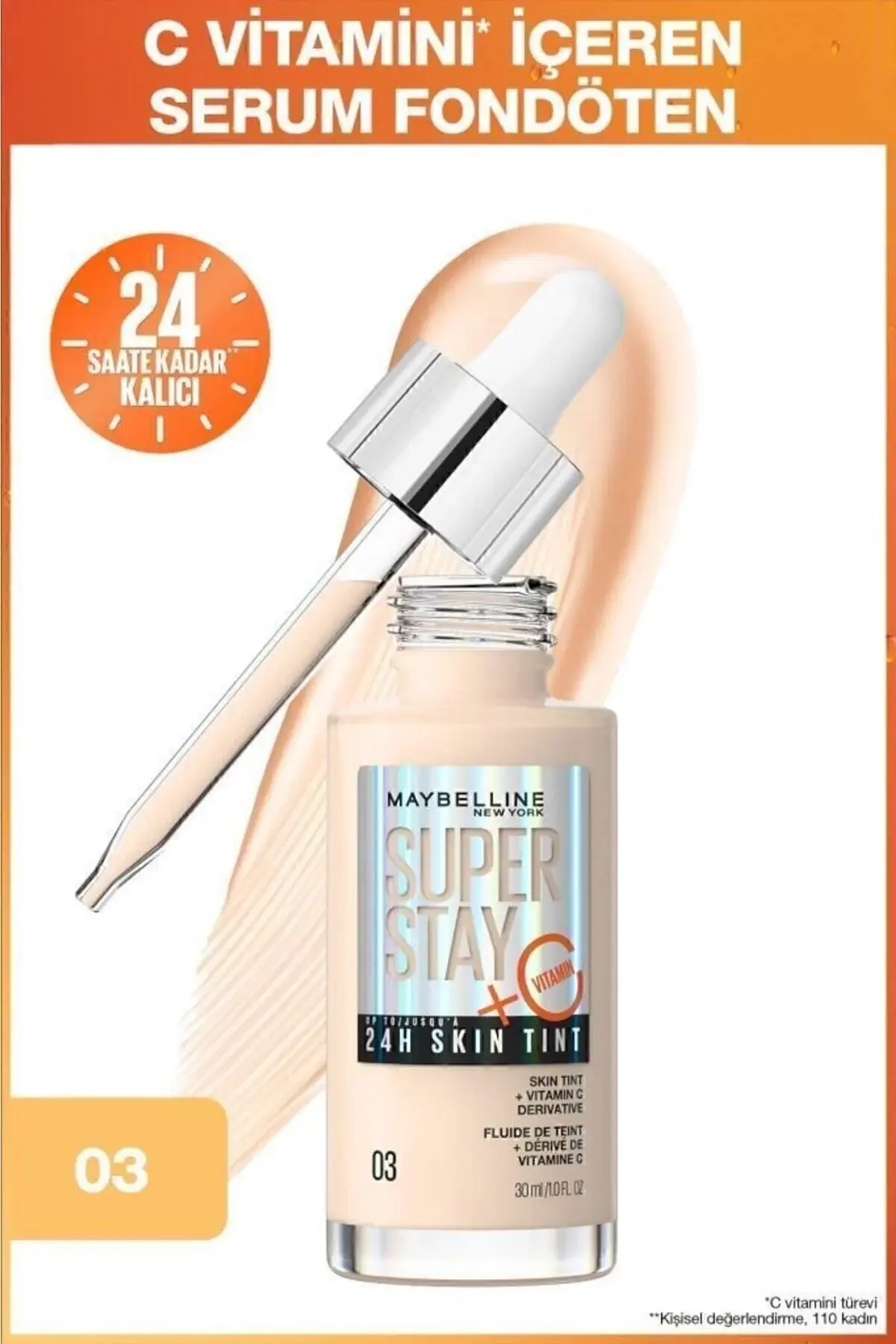 MAYBELLINE FDT SUPERSTAY GLOW TINT 03