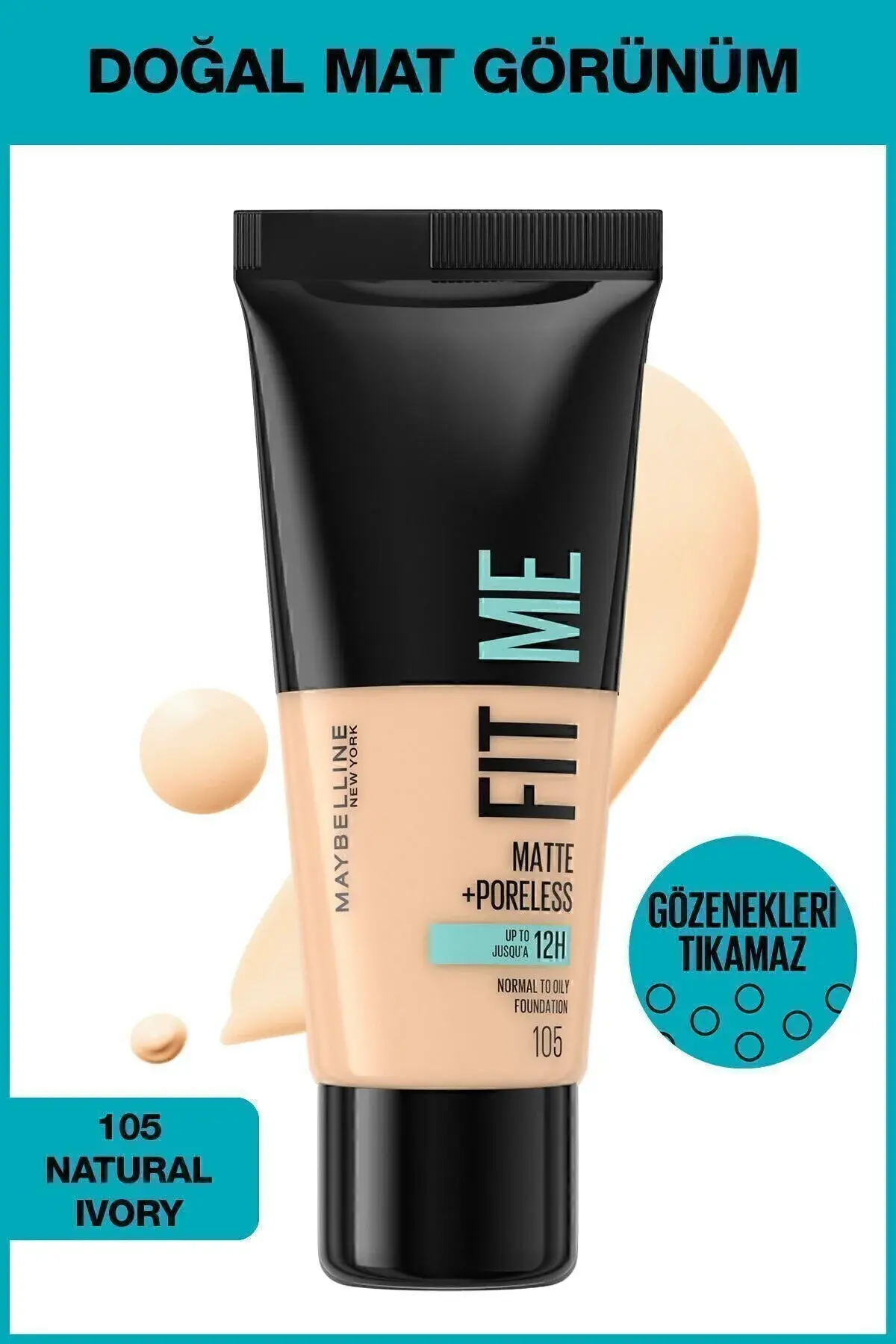 MAYBELLINE FDT FIT ME 105