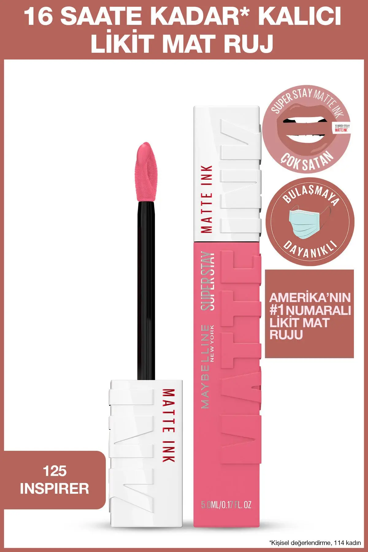 MAYBELLINE RUJ SSTAY MATTE INK 125