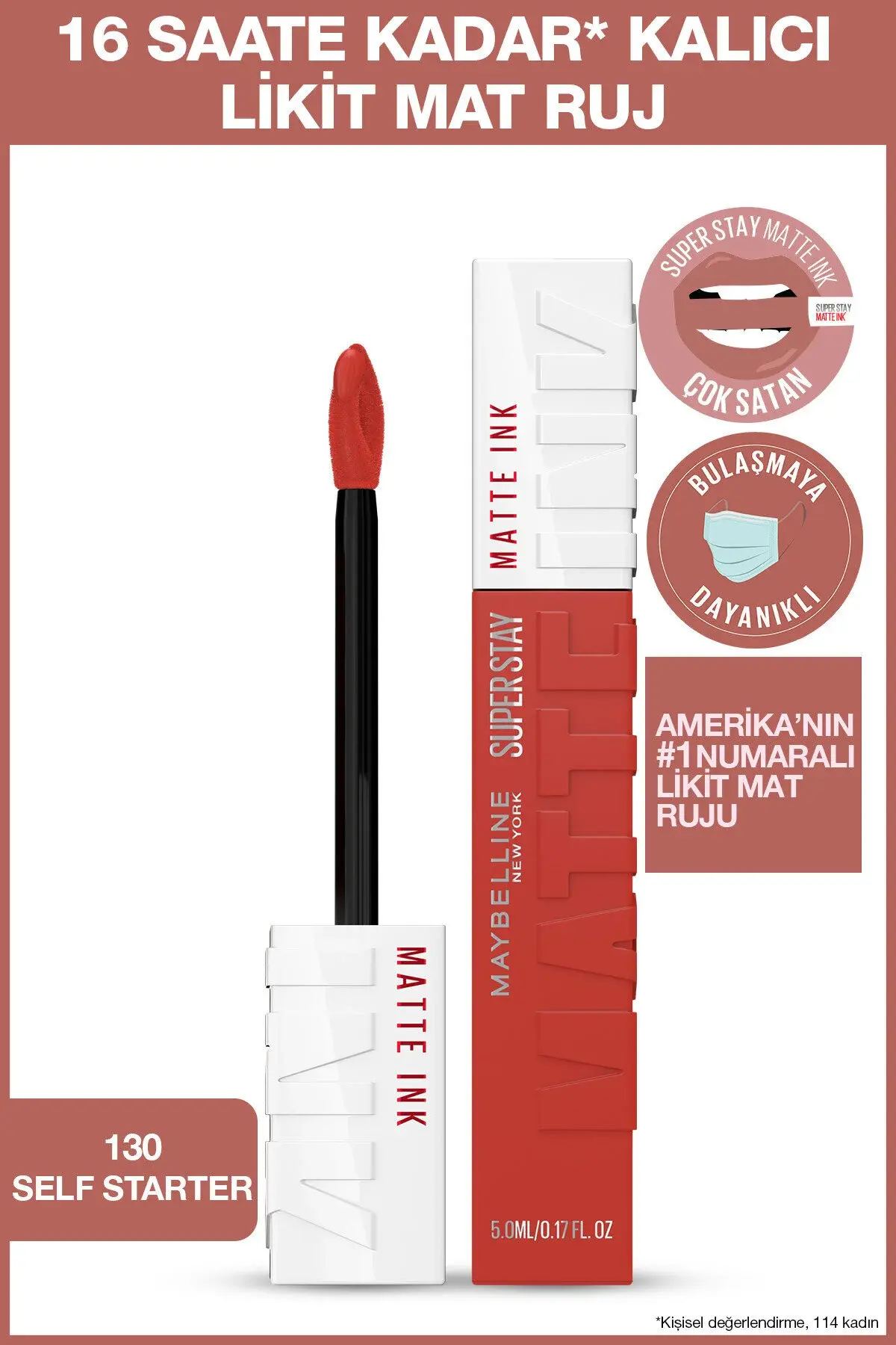 MAYBELLINE RUJ SSTAY MATTE INK 130