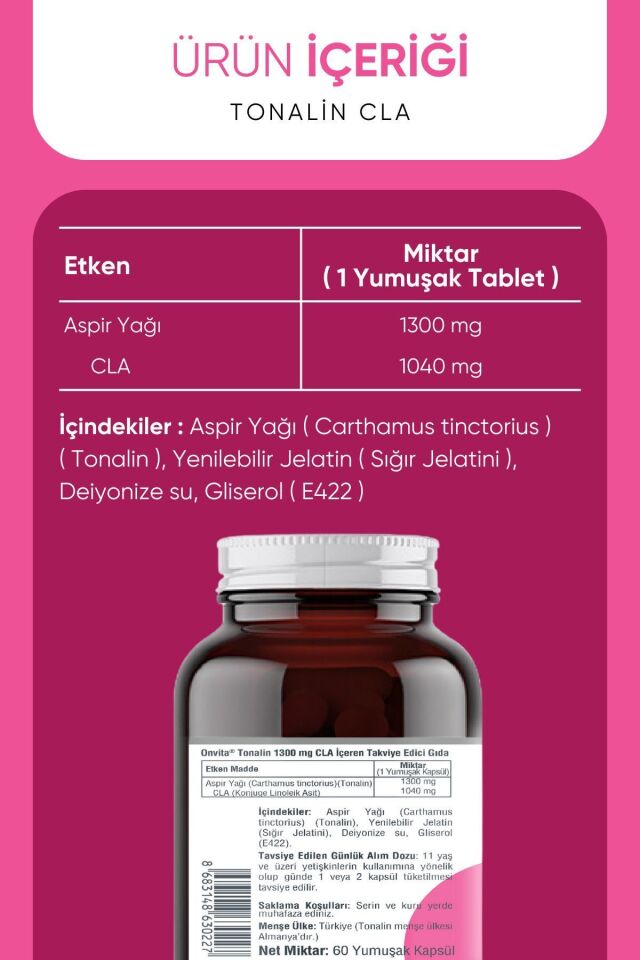 ONVITA TONALİN CLA 1300 MG