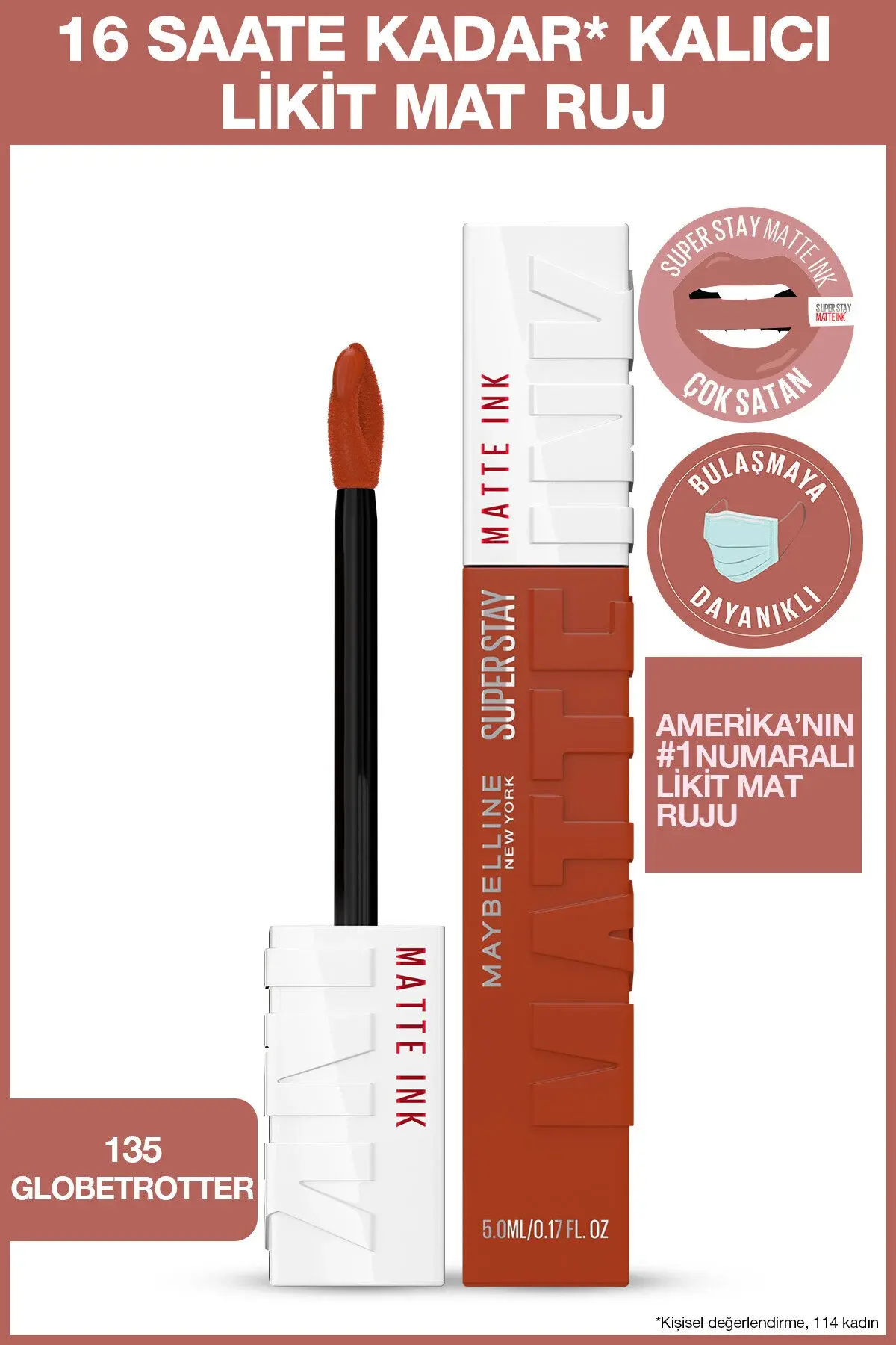 MAYBELLINE RUJ SSTAY MATTE INK 135