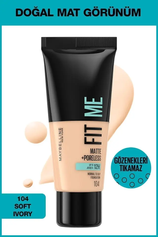 MAYBELLINE FDT FIT ME 104