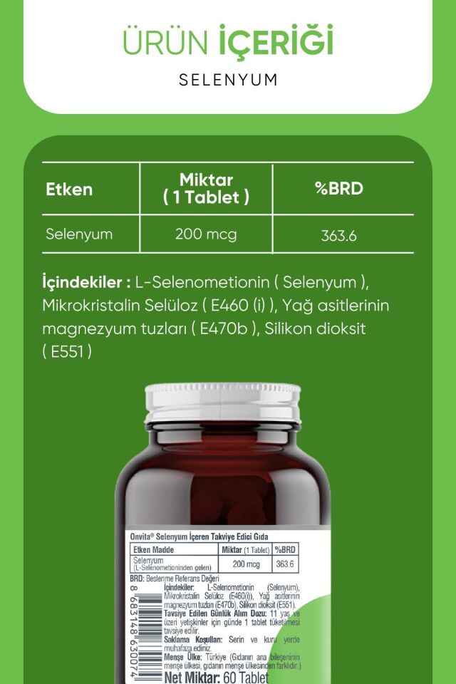 ONVITA SELENYUM 200 MCG 60 TABLET