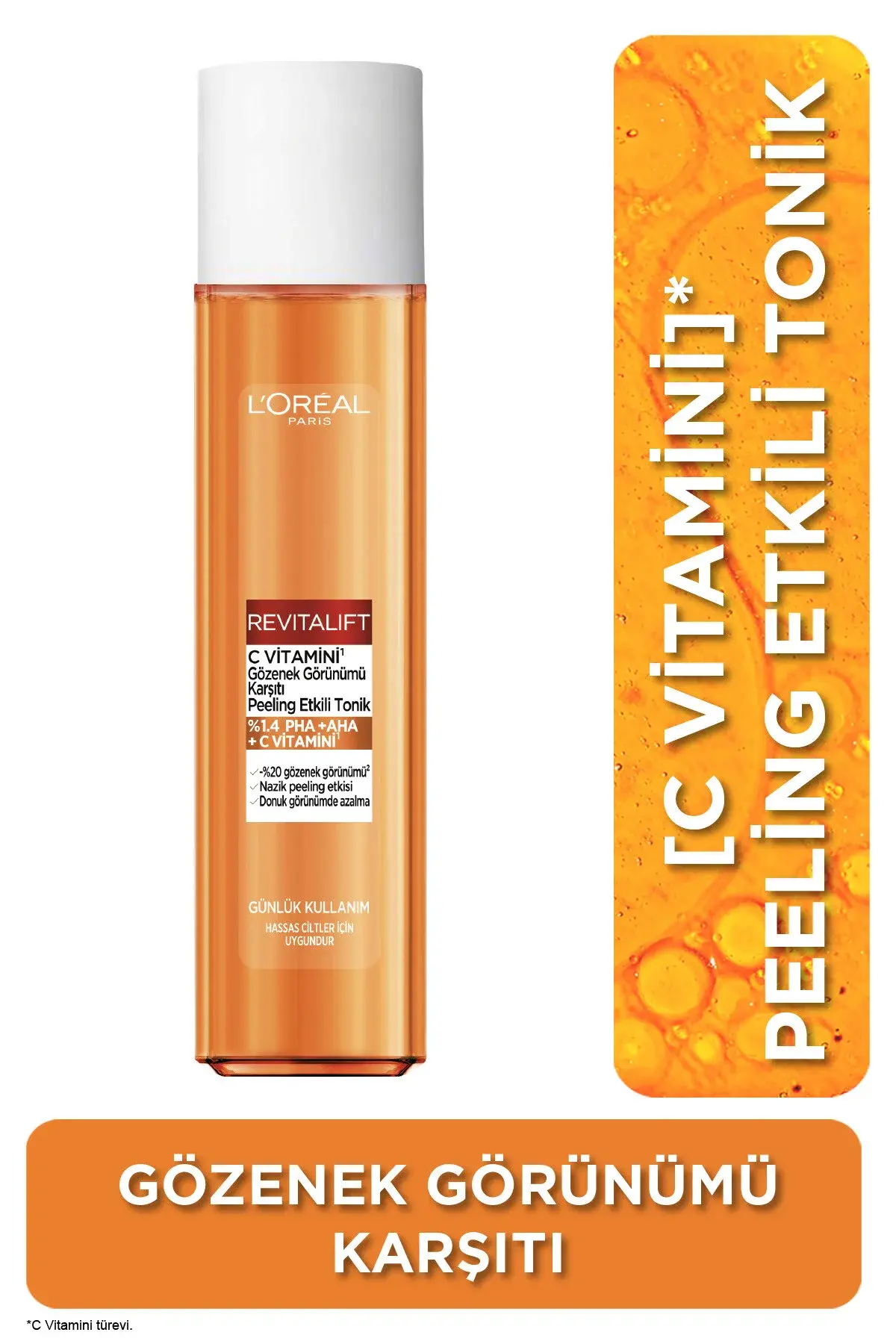 LOREAL VITAMIN C GOZENEK KARSITI PEELING TONIK 180 ML