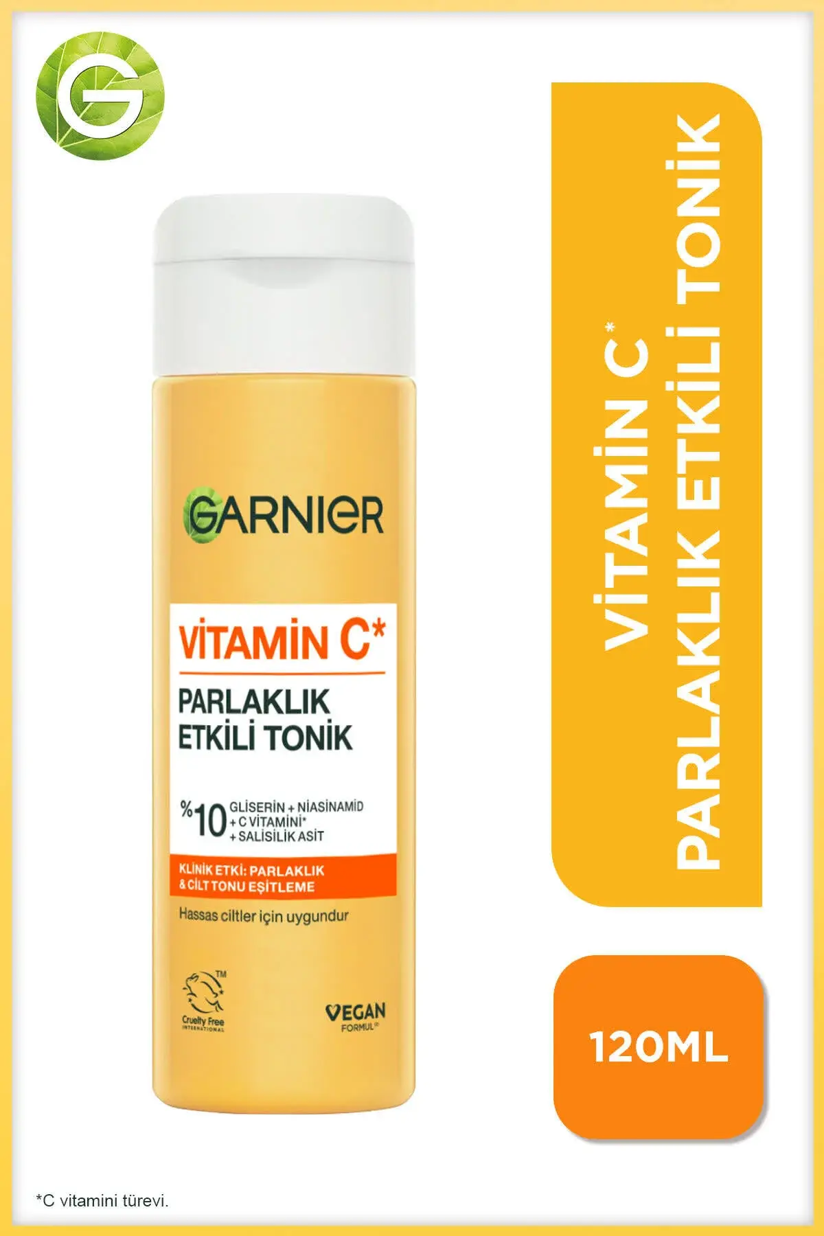 GARNIER SKIN VITAMIN C PARLAKLIK ETKILI TONIK 120 ML