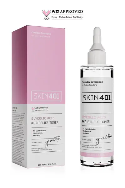 SKIN401 %5 GLYCOLIC ACID AHA RELIEF TONER 200 ML