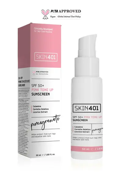 SKIN401 SPF 50+ PINK TONE UP SUNSCREEN 50 ML