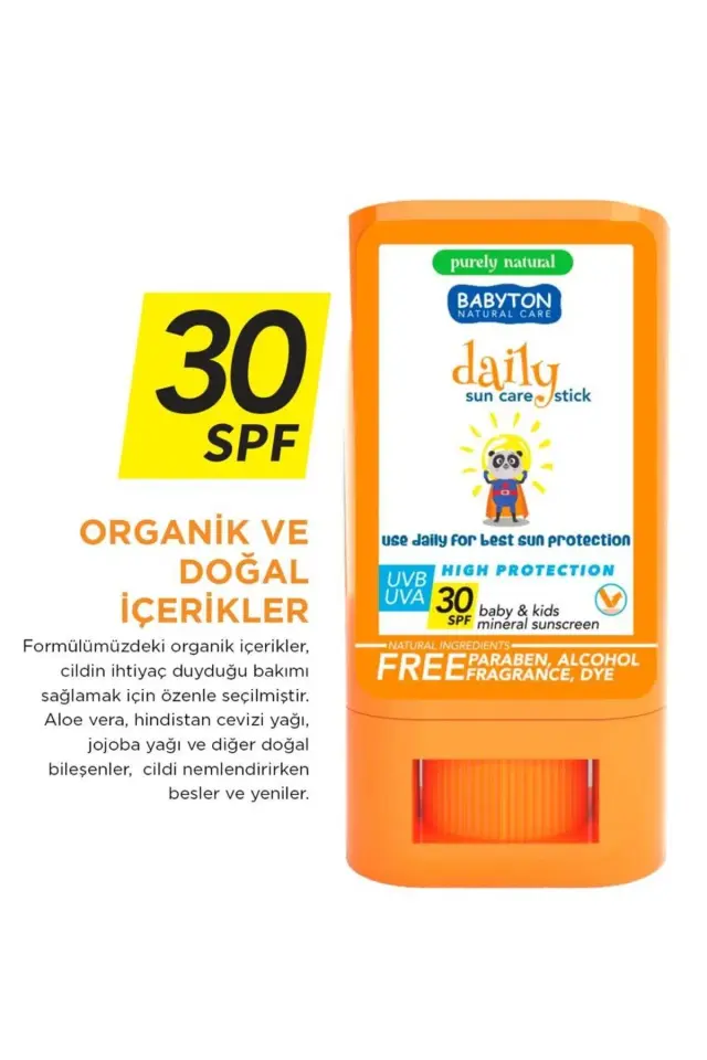 BABYTON GÜNLÜK DOĞAL GÜNEŞ STİCK 30 SPF 20 GR