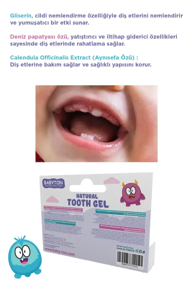 BEBEKLER İÇİN DOĞAL DİŞ JELİ
