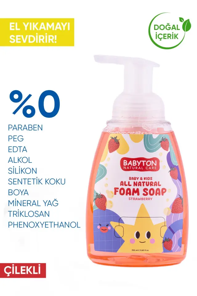 BABYTON DOĞAL ÇİLEKLİ KÖPÜK SABUN