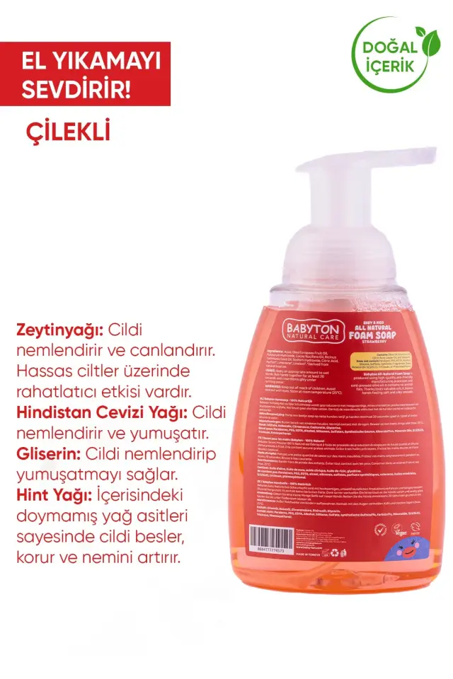 BABYTON DOĞAL ÇİLEKLİ KÖPÜK SABUN