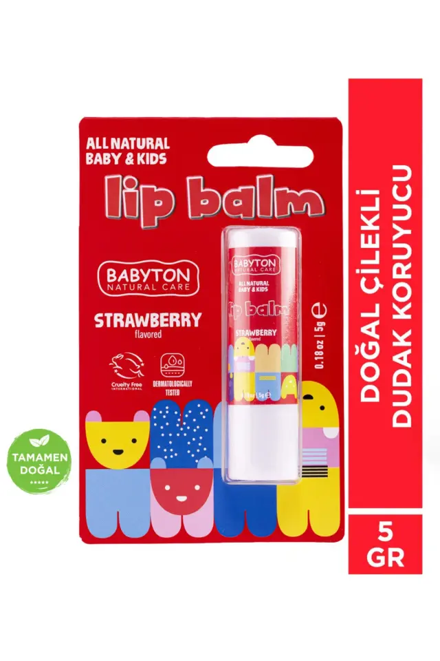 BABYTON Doğal Çilekli Dudak Koruyucu 5 gr