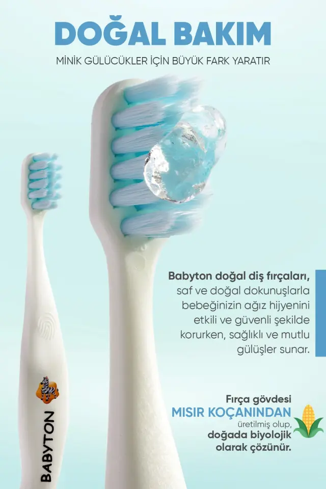 BABYTON Ekolojik Diş Fırçası Zebra