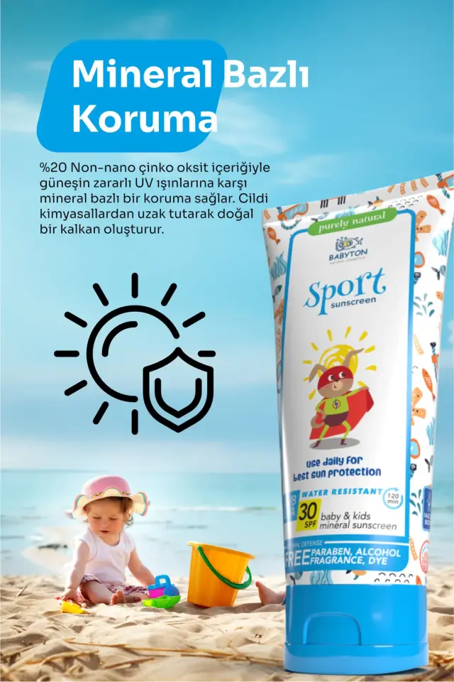 BABYTON Suya Dayanıklı Güneş Koruyucu Krem 100 ml