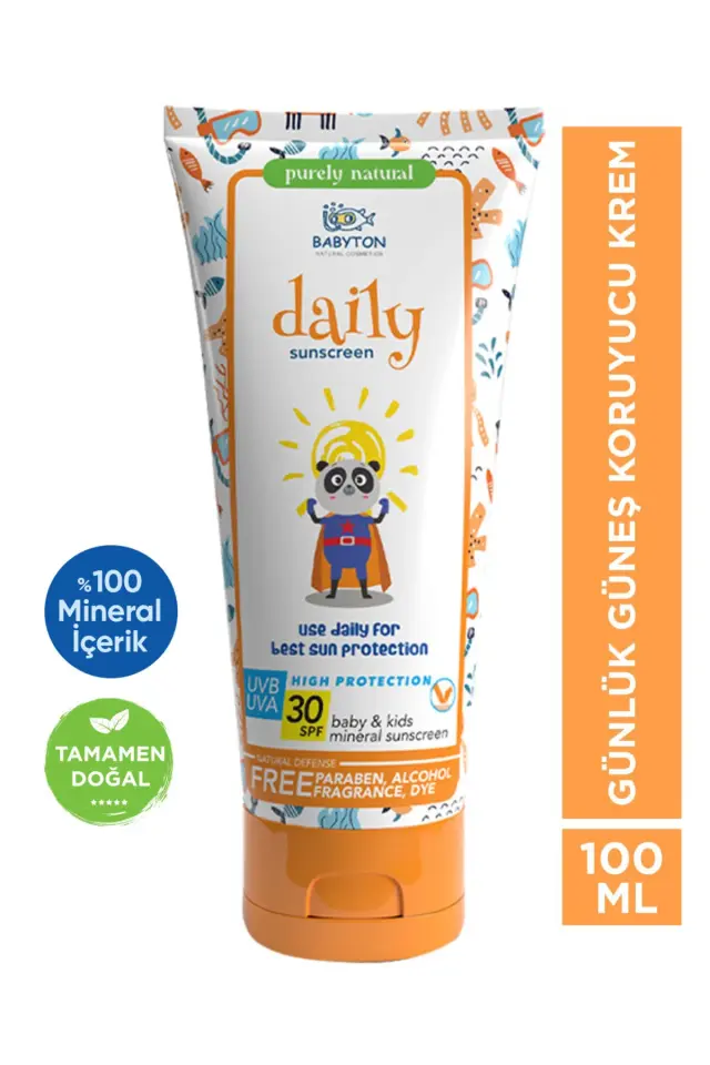 BABYTON DAILY DOĞAL GÜNEŞ KORUYUCU KREM 100 ML