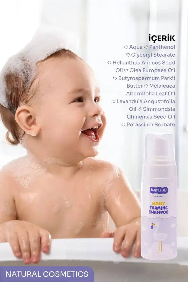BABYTON BABY FOAMİNG SHAMPOO 150 ML (KONAK ÖNLEYİCİ)