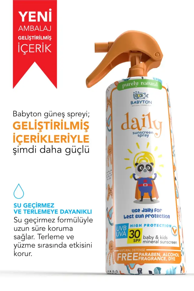 BABYTON Doğal Güneş Koruyucu Sprey 30 SPF 200 ml