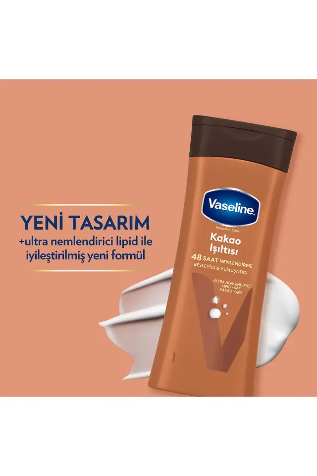 VASELİNE Vücut Losyonu Kakao Işıltısı Parlaklığını Kaybetmiş ve Kuru Ciltler İçin 400 ml