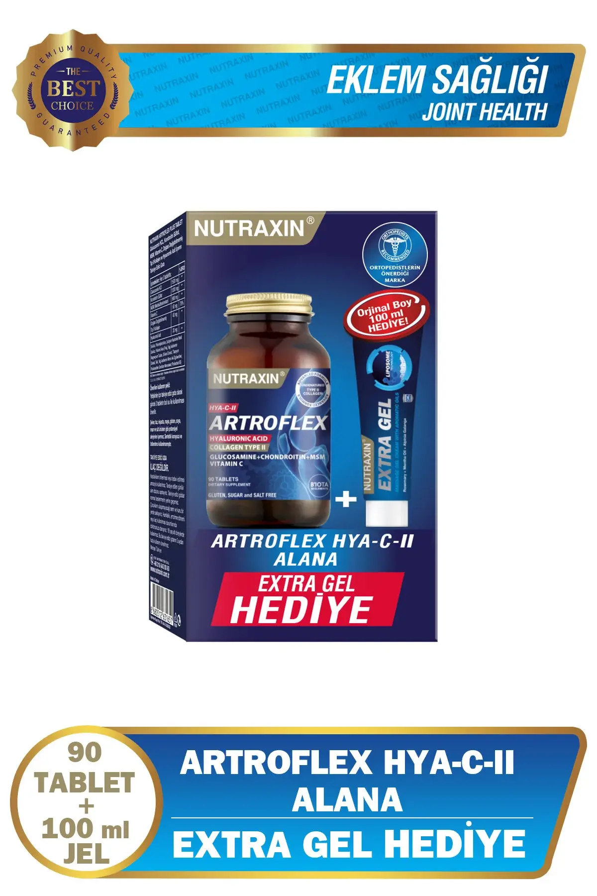 NUTRAXIN Artroflex Hya-c-ıı 90 Tablet Extra Gel Hediyeli