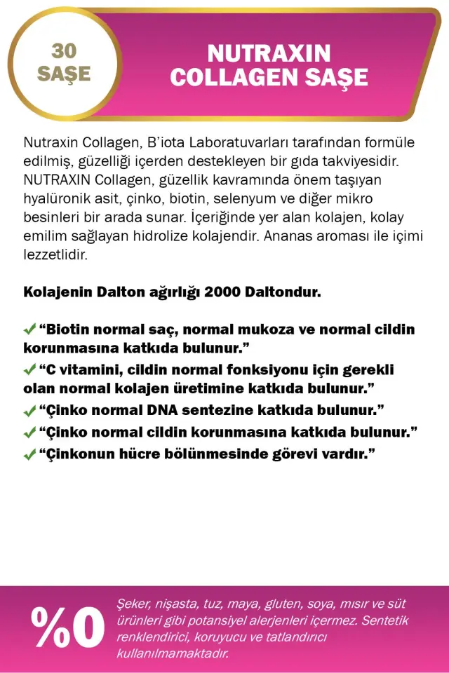 NUTRAXIN COLLAGEN 30 SAŞE