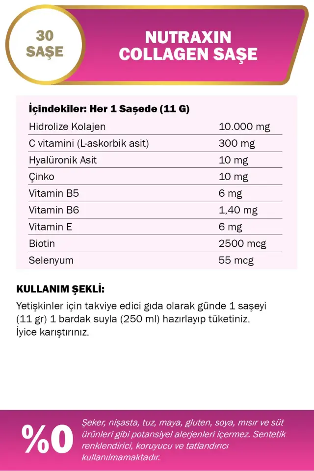 NUTRAXIN COLLAGEN 30 SAŞE