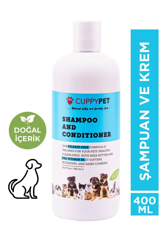 CUPPYPET Köpek Kondisyonerli Şampuan 400 ml