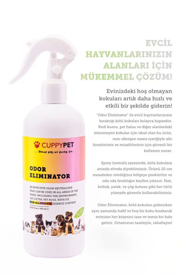 CUPPEYPET Köpek Koku Giderici Sprey 400 ml