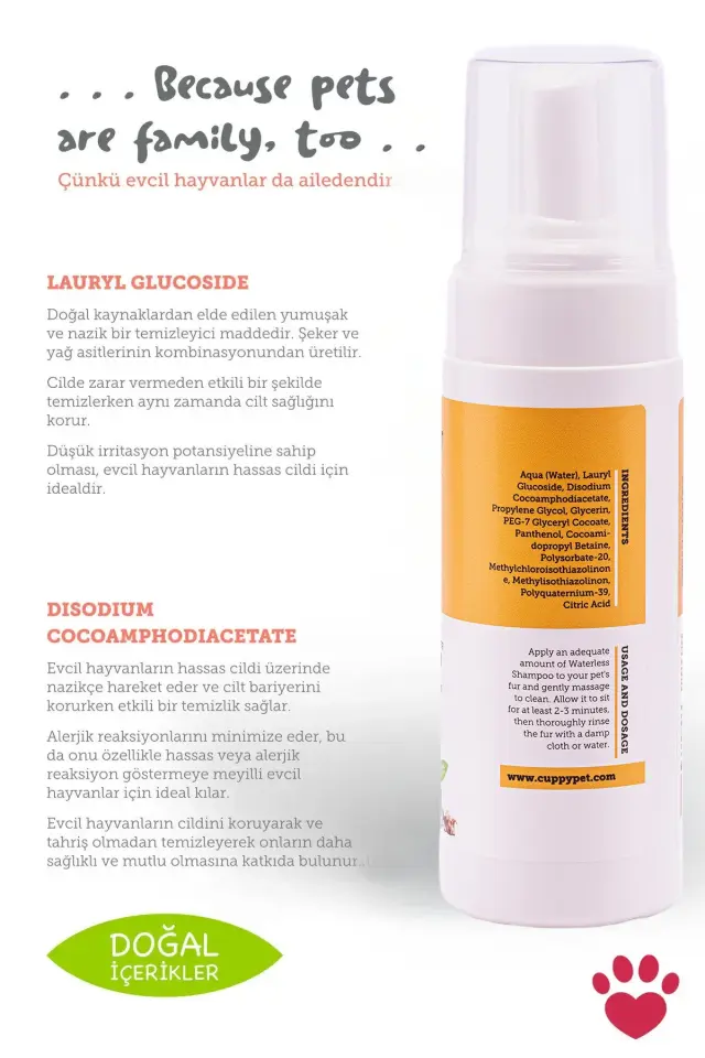 EVCİL HAYVANLAR İÇİN KURU ŞAMPUAN